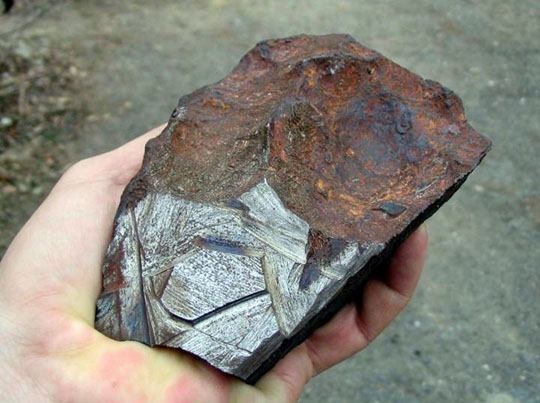 A kaposfüredi meteorit 2009 januárjában.
