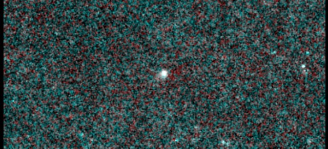 A NASA WISE űrszondája NEOWISE programja keretében a C/2013 A1 (Siding Spring)-üstökösről 2014. január 16-án készített felvételeinek egyike (kép: NASA JPL hírek 2014. január 28.).