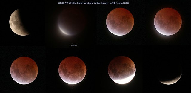 Balogh Gábor felvételsorozata az április 4-i teljes holdfogytakozásról.