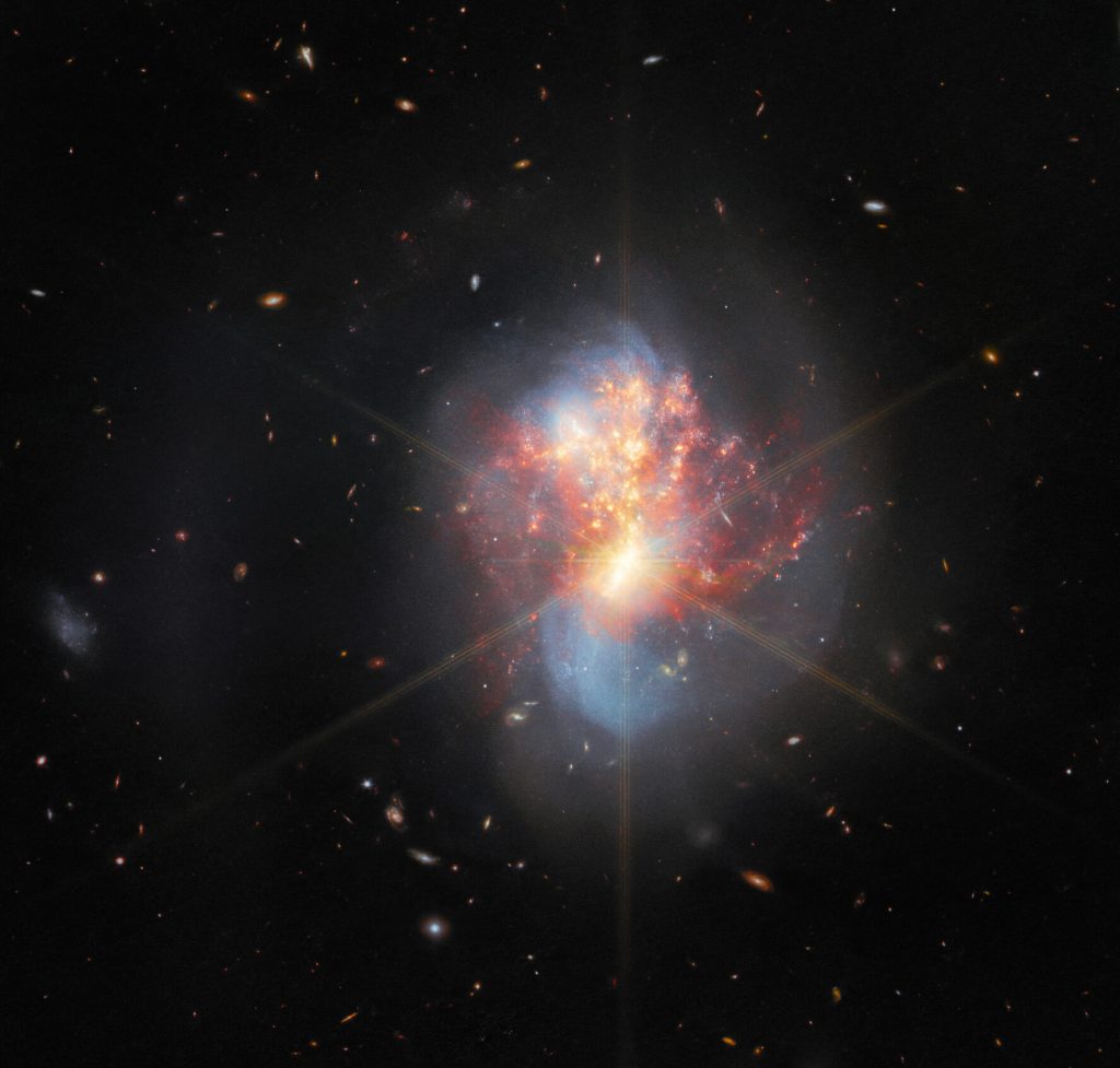 Csillagképződést fedett fel a James Webb-űrtávcső egy infravörösben ragyogó galaxispárban