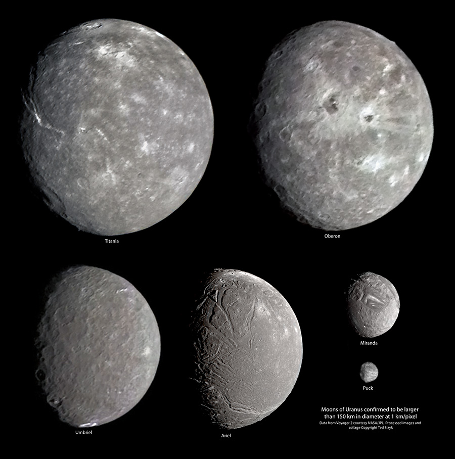 Az Uránusz négy holdjának mélyén is óceánréteg húzódhat