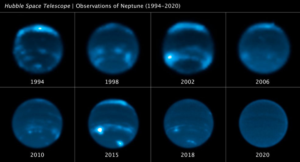 Összefüggést találtak a Neptunusz felhőzete és a napciklus között