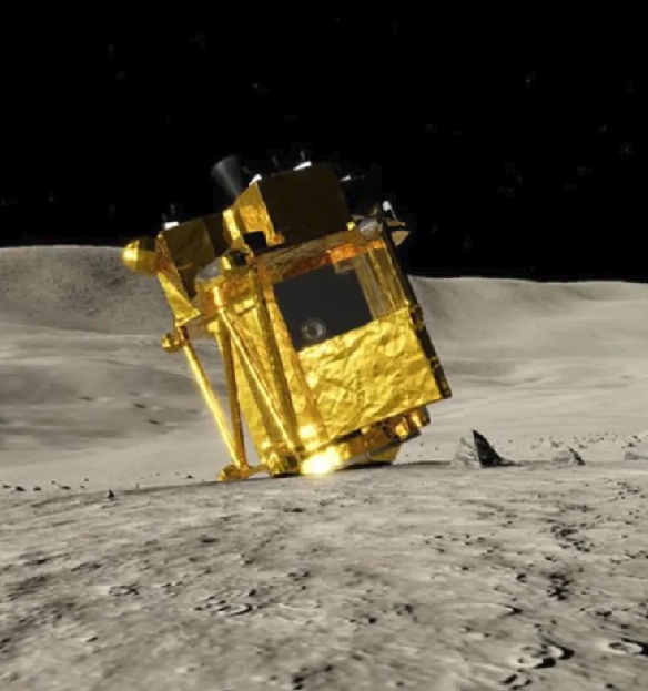 The Japanese lunar probe woke up after a long, cold lunar night and took pictures of its landing site